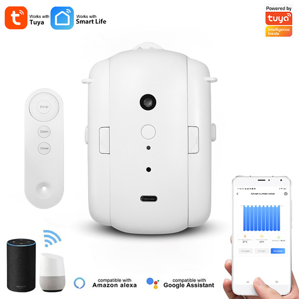 WiFi smart home automatic curtain machine track-free installation_WiFi remote control intelligent_electric curtain robot RSH-MC13