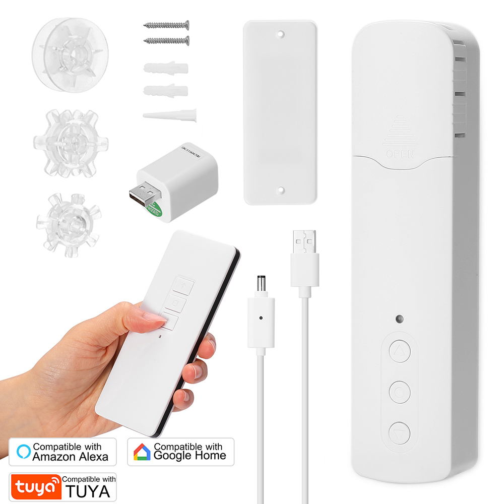 Tuya WiFi Wiederaufladbarer Intelligenter Vorhang Perle Motor Intelligentes Haus mit WiFi Konverter Sprachsteuerung RSH-MC11