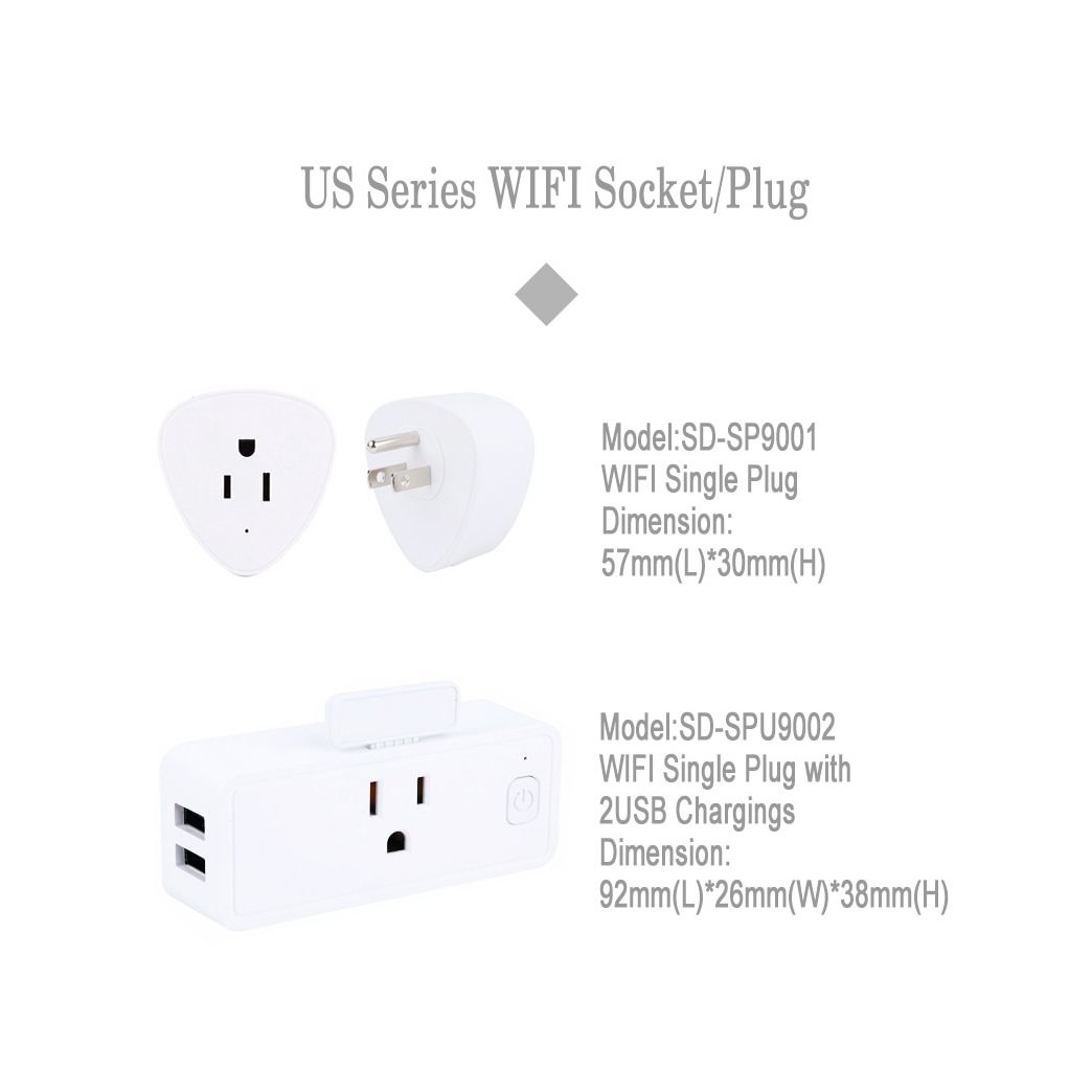 US Standard Dual USB Output WIFI Dual Plug PLUS