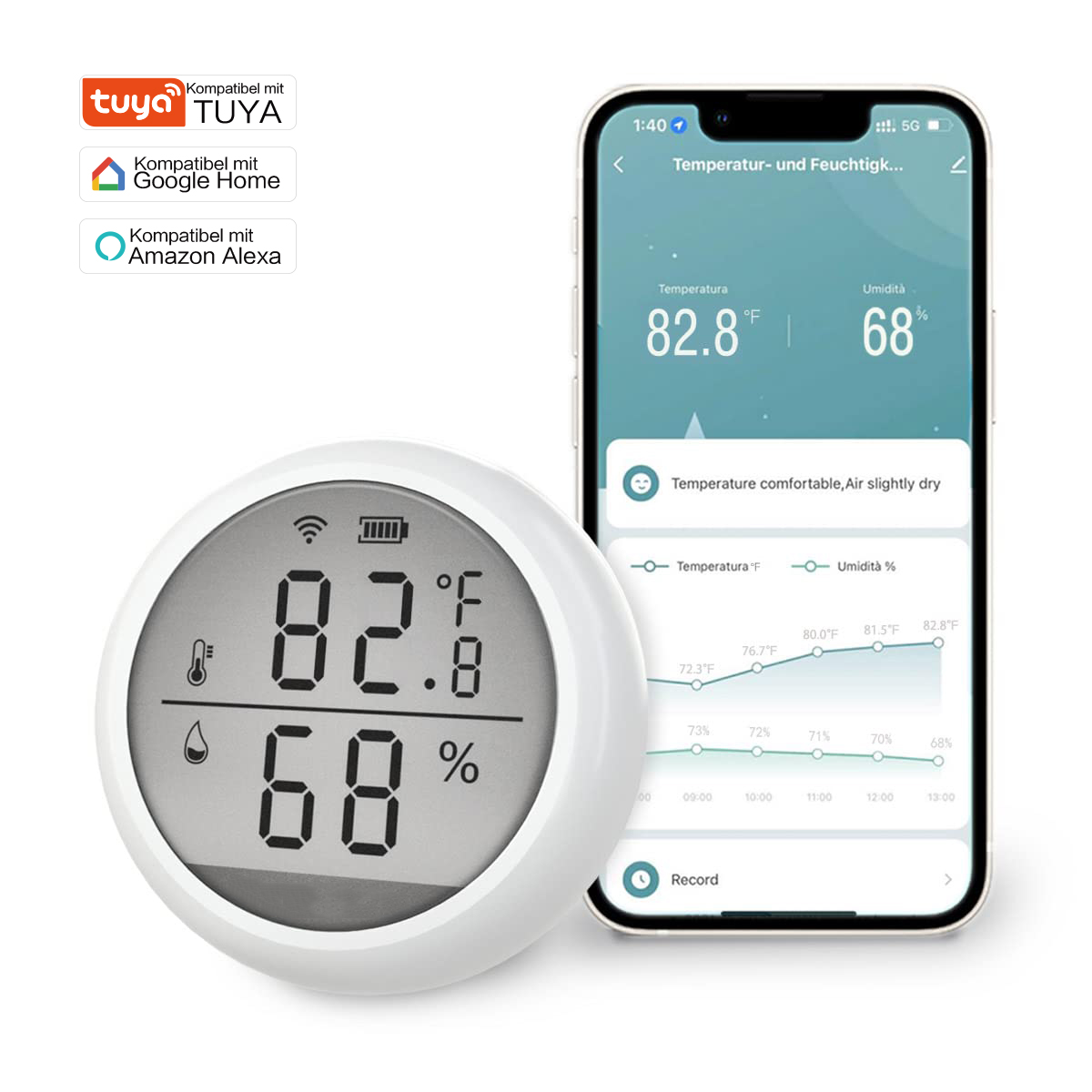 WiFi Temperature Humidity Sensor WSD400B