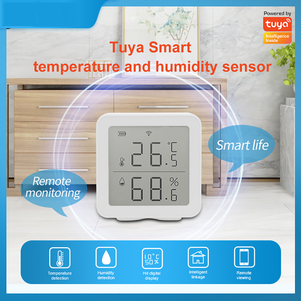 Tuya Smart WIFI Temperatur Und Feuchtigkeit Sensor Innen Hygrometer Thermometer Mit LCD Display Unterstützung Alexa Google Assistent RSH-WiFi-TH01