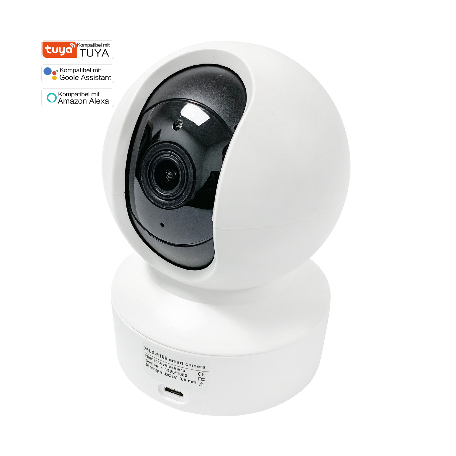 Tuya Wireless 360 degree panoramic camera wifi even cell phone remote outdoor home HD night vision dead angle monitor A1