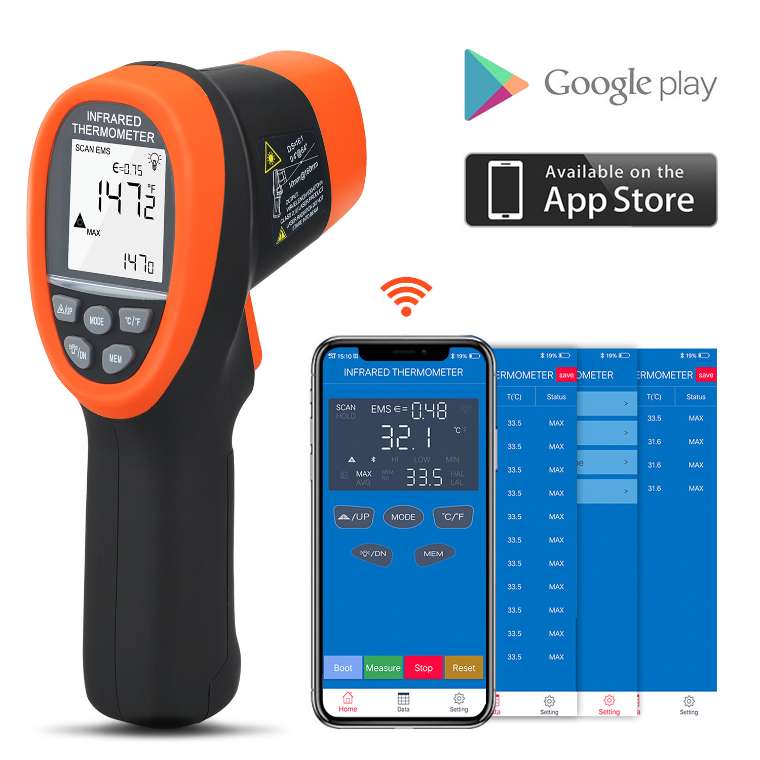 Bluetooth infrared thermodetector