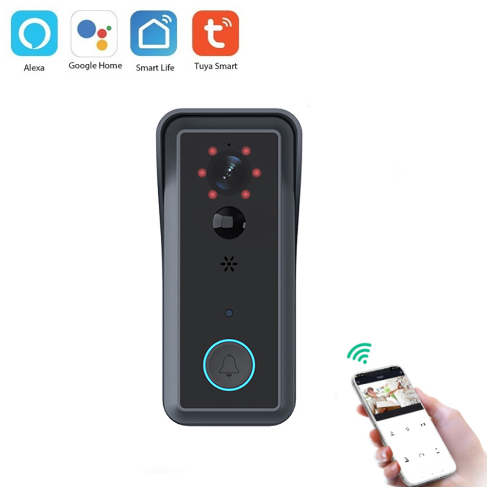 Smart WiFi Door Camera Wi-Fi Connection FULL HD1080P Video Night Vision PIR Motion Detection Two-way Audio Video Doorbell Chime Music Receiv FSL-IOT-L003 1080P