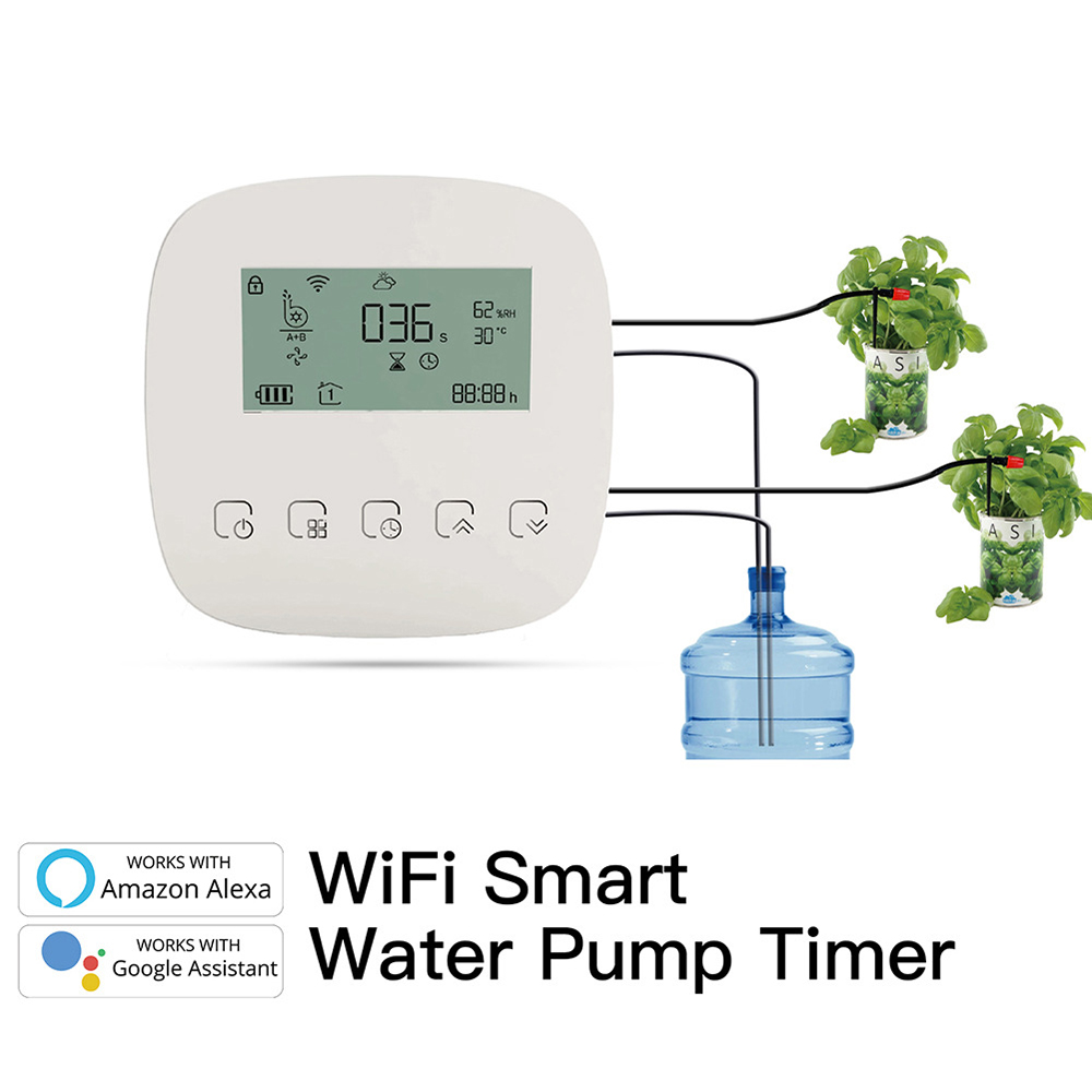 WiFi Tuya Smart Home Sprinkler Timer Charging App Automatic Micro Drip Irrigation System Double Pump Watering Switch RSH-WiFI-IC11